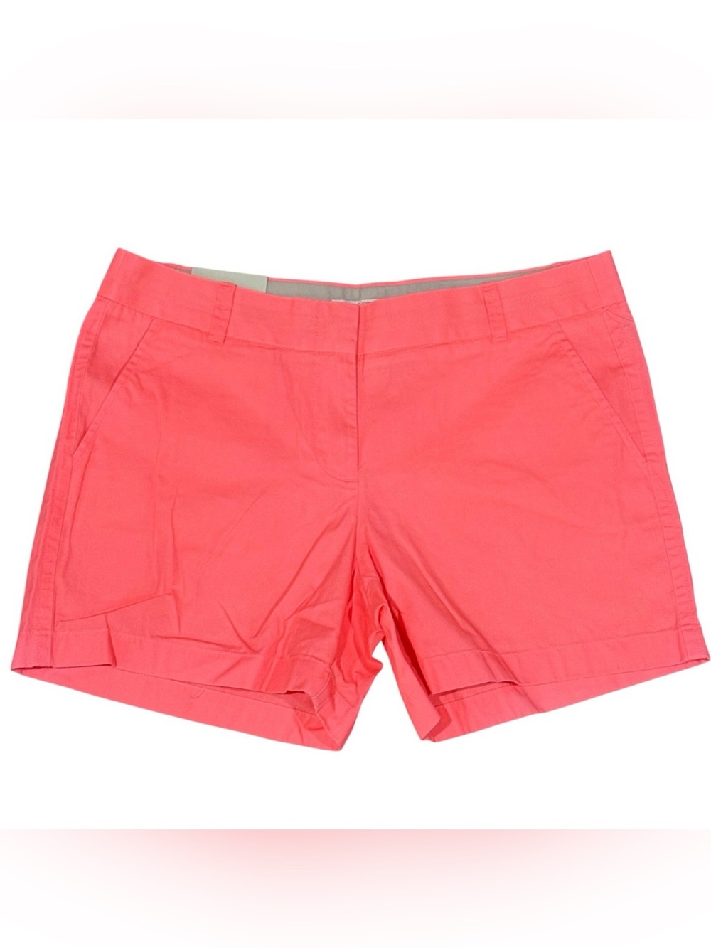 J.Crew City Fit Chino Shorts Coral Pink 5 Inch Inseam Cotton size 2
